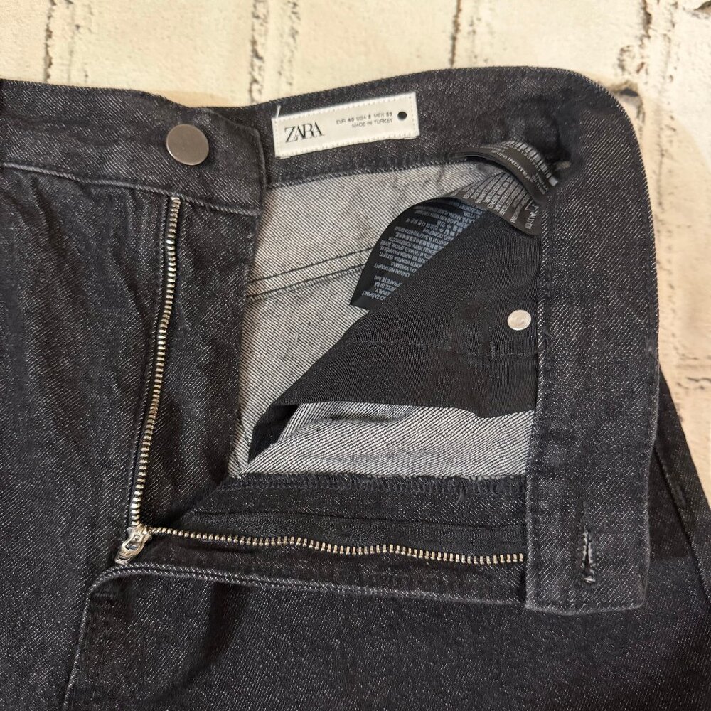 NEW ZARA Mid-Waist Loose-Fit Baggy Wide leg Jean 8 - Picture 13 of 15